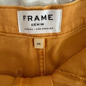 Frame denim stretch denim shorts